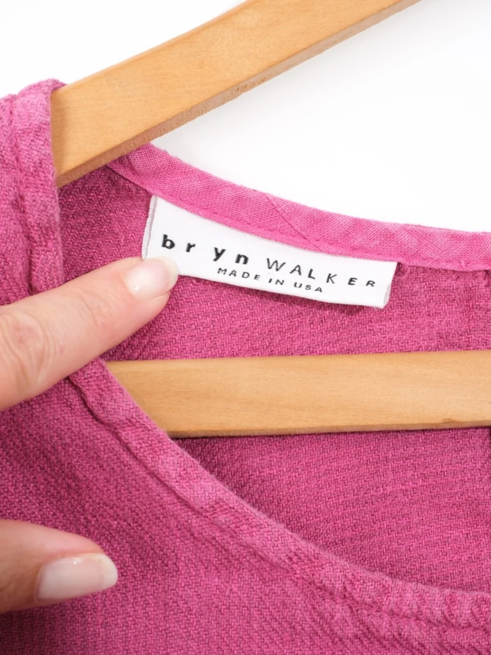 bryn Walker Magenta Linen Tunic Top - Picture 3 of 8